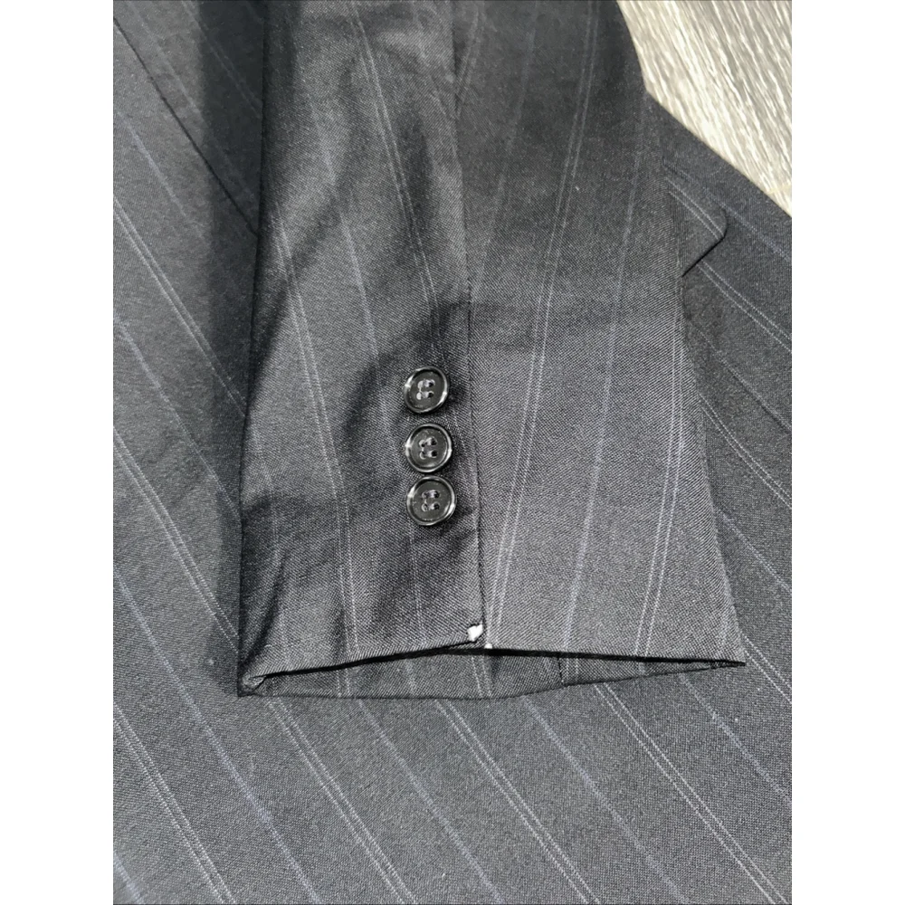 Botany 500 42R? Black W/ Pin Stripes 2 Button Single Vent Suit No Size Tags See